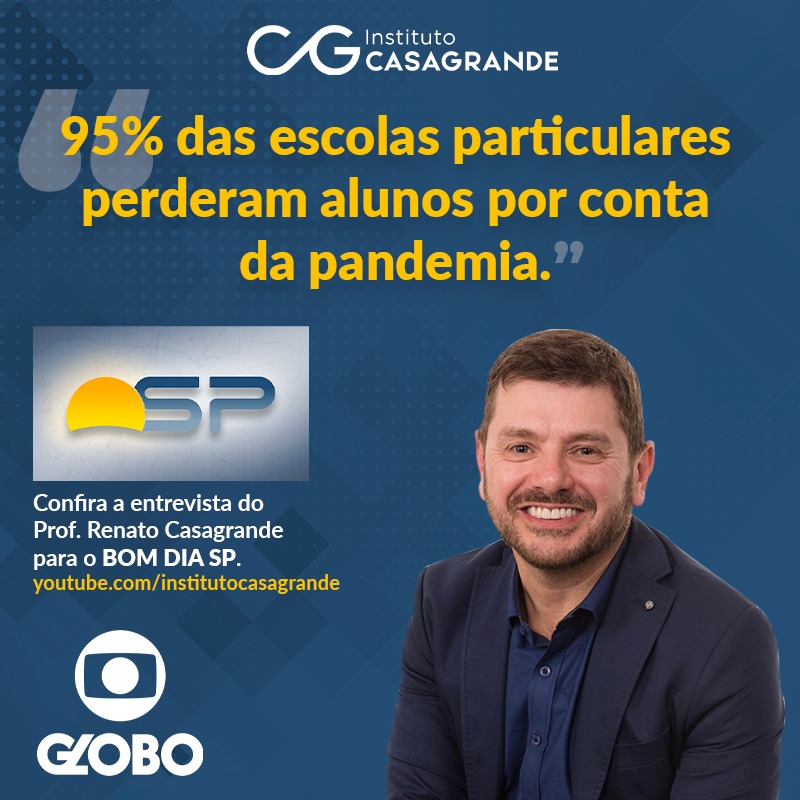TV Globo - Bom dia SP | 95% das escolas particulares perderam alunos por  conta da pandemia - Renato Casagrande